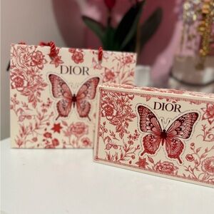 Dior Red Floral Butterfly Set
